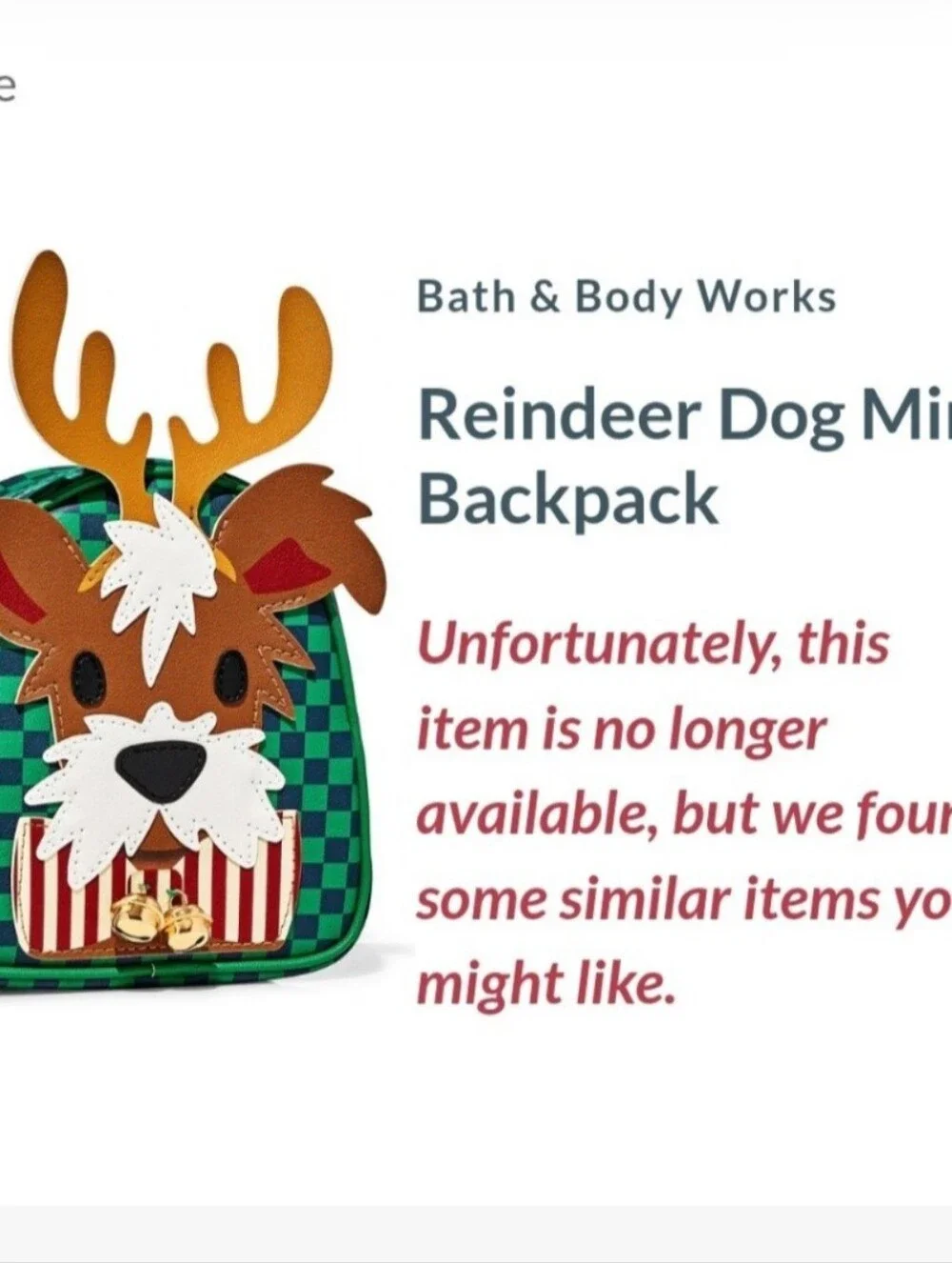 Reindeer Dog Mini Backpack 7.7
